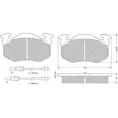 Тормозные колодки, дисковые, комплект PROCODIS FRANCE WG8 MPY M5JU9K9 1270196078 PF10511