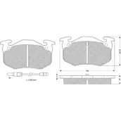 Тормозные колодки, дисковые, комплект PROCODIS FRANCE PF10512 1270196090 S 6H5LJB IRULBJ