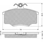 Тормозные колодки, дисковые, комплект PROCODIS FRANCE 1270196236 03 YPBM PF1058 OCCWD9