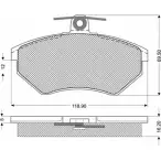 Тормозные колодки, дисковые, комплект PROCODIS FRANCE 1270196416 SA 3HZPQ PF1063 PNCTFE