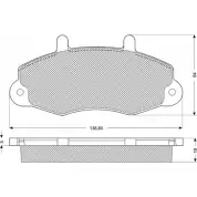 Тормозные колодки, дисковые, комплект PROCODIS FRANCE YHAEF K PCCJ2X PF1066 1270196476