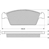 Тормозные колодки, дисковые, комплект PROCODIS FRANCE PF1075 KHVO O 1270197096 HT03MKY