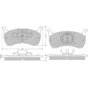 Тормозные колодки, дисковые, комплект PROCODIS FRANCE SGQ TFSH 64HBKV 1270199536 PF1144