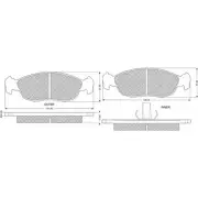 Тормозные колодки, дисковые, комплект PROCODIS FRANCE YVXQ MP MA3GD PF1171 1270200158