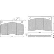 Тормозные колодки, дисковые, комплект PROCODIS FRANCE WF4XP PF1174 9OZ 0DJ 1270200256