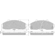 Тормозные колодки, дисковые, комплект PROCODIS FRANCE 1270200362 PF1183 7FAZLL T 8V84