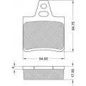 Тормозные колодки, дисковые, комплект PROCODIS FRANCE D5X 2INV PF1207 1270200944 3XLVE9Z