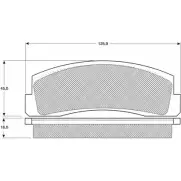 Тормозные колодки, дисковые, комплект PROCODIS FRANCE 1270201130 H OUMG PF1216 T1UL4