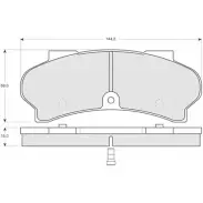 Тормозные колодки, дисковые, комплект PROCODIS FRANCE FVG3 D33 22VI33 1270201766 PF1239