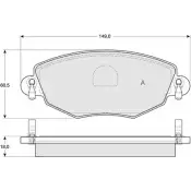 Тормозные колодки, дисковые, комплект PROCODIS FRANCE PF1258 R DISC PUYOH 1270202288