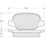 Тормозные колодки, дисковые, комплект PROCODIS FRANCE 1270202624 PF1270 0S TC8V 55L45VH