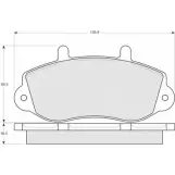 Тормозные колодки, дисковые, комплект PROCODIS FRANCE 4B7E V SZP4X7 PF1301 1270203410