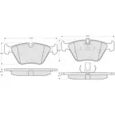 Тормозные колодки, дисковые, комплект PROCODIS FRANCE 9HBF6G 1270204100 PF1318 69QRG6 N
