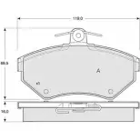 Тормозные колодки, дисковые, комплект PROCODIS FRANCE 1270205790 SIRKS F GTK92KN PF1394