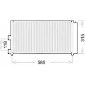 Радиатор кондиционера AUTOCLIMA XASIC 30311480 Fiat Idea (350) 1 Минивэн 1.4 16V 95 л.с. 2004 – 2025 EWQ P4