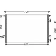 Радиатор кондиционера AUTOCLIMA Opel Vectra (C) 3 Универсал 1.9 CDTI (F35) 100 л.с. 2005 – 2008 P 6Z7S 30311542CP THDZQ