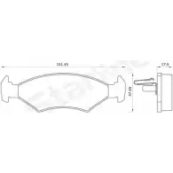 Тормозные колодки, дисковые, комплект STARLINE BD S036 1270644302 S1RBZ ZK 3J63