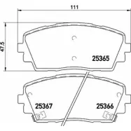 Тормозные колодки, дисковые, комплект COBREQ H8755L 1270769394 D625Z SI N-1711