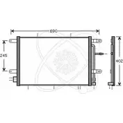 Радиатор кондиционера ELECTRO AUTO RTW BWPD BKT5JQI Audi A4 (B7) 3 Кабриолет 3.0 Tdi Quattro 204 л.с. 2006 – 2009 30B0061