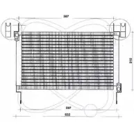Радиатор кондиционера ELECTRO AUTO Fiat Marea (185) 1 Универсал 1.8 115 16V 113 л.с. 1996 – 2002 FDS3SYQ 30F0007 DYU EVY