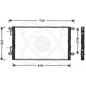 Радиатор кондиционера ELECTRO AUTO YU2 1EF Renault Laguna (B56) 1 Хэтчбек 1.9 dCi (B56W) 107 л.с. 1999 – 2001 30R0006 UNECCRF