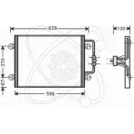 Радиатор кондиционера ELECTRO AUTO AS2OP 30R0008 L1V 9C Renault Megane (LA) 1 Седан 1.9 dCi (LA05. LA1F) 102 л.с. 2001 – 2003