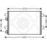 Радиатор кондиционера ELECTRO AUTO CWT6I7H 30R0055 Q3C 9I Renault Megane (LA) 1 Седан 1.9 dCi (LA05. LA1F) 102 л.с. 2001 – 2003