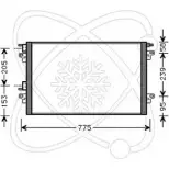 Радиатор кондиционера ELECTRO AUTO H9Q 4V4 Renault Laguna (KG) 2 Универсал 2.2 dCi 140 л.с. 2005 – 2007 30R0065 MQFCN87