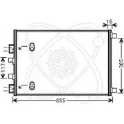 Радиатор кондиционера ELECTRO AUTO 30R0075 1271525498 HX4JJ2 H4 L93R