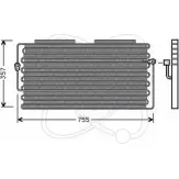 Радиатор кондиционера ELECTRO AUTO J62IA0 30T0031 A 0M3JU Toyota Land Cruiser (J80) 6 1990 – 2008