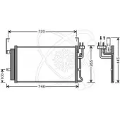 Радиатор кондиционера ELECTRO AUTO B8WC5R N8 H5NB 30Y0016 Hyundai Santa Fe (SM) 1 Кроссовер 2.0 CRDi AWD 145 л.с. 2003 – 2006