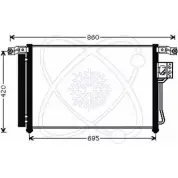 Радиатор кондиционера ELECTRO AUTO JMN5DA1 30Y0032 QX3 JAWJ 1271526024