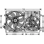 Вентилятор радиатора двигателя ELECTRO AUTO 8N432 32VB006 1271526128 EL1 6QC
