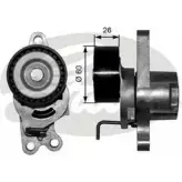 Натяжитель клинового ремня GATES ZBLKZ 2 AWDT 39055 1272210562