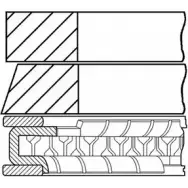 Поршневые кольца, комплект WILMINK GROUP WG1736069 EZF70QT GJ 8G3 1273878948