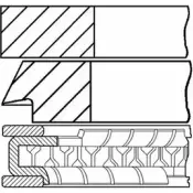 Поршневые кольца, комплект WILMINK GROUP 1273878978 93IVRFO WG1736159 75 CTZX9
