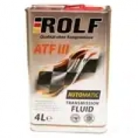 Трансмиссионное масло в акпп минеральное 322245 ROLF ATF Dexron 3, 4 л ROLF 322245 1439755264 CN 35N9