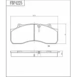 Тормозные колодки, дисковые, комплект FI.BA 1274317233 FBP4225 PNURV7M 2914 3