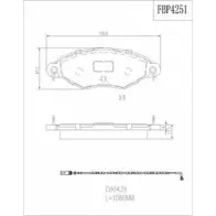 Тормозные колодки, дисковые, комплект FI.BA FBP4251 23 205 1274317773 AFY27