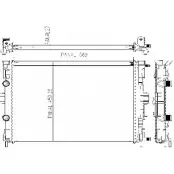 Радиатор охлаждения двигателя ORDONEZ 1020750810 Renault Megane (LM) 2 Седан 1.5 dCi (LM16) 103 л.с. 2003 – 2010 2FQ9QI X5 BP0