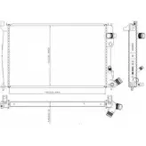 Радиатор охлаждения двигателя ORDONEZ 1020859812 2MRNX Citroen Xantia 1 (X1, X2) Хэтчбек 1.9 Turbo D 90 л.с. 1993 – 2003 87 CP2