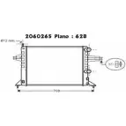Радиатор охлаждения двигателя ORDONEZ N51YB 2060265 3W YIHV Opel Astra (G) 2 Универсал 1.2 16V (F35) 65 л.с. 1998 – 2000