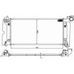 Радиатор охлаждения двигателя ORDONEZ DU1R 3 2060346 Toyota Corolla (E110) 8 Седан 1.6 16V (ZZE112) 110 л.с. 1999 – 2001 K67IH