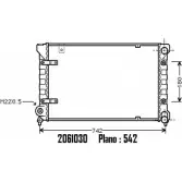 Радиатор охлаждения двигателя ORDONEZ Seat Toledo (1L) 1 1991 – 1998 2061030 YKPD HX UZDYLTJ