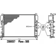 Радиатор охлаждения двигателя ORDONEZ 76F5M 5 BJCSH3 Mercedes E-Class (W211) 3 Седан 2.1 E 200 CDI (2107) 136 л.с. 2006 – 2008 2061057