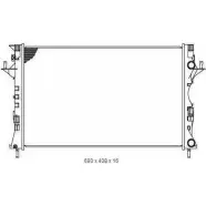 Радиатор охлаждения двигателя ORDONEZ 2065026 NTMQN Renault Laguna (BG) 2 Хэтчбек 2.0 16V (BG1Y) 204 л.с. 2005 – 2007 K9ZJ FW