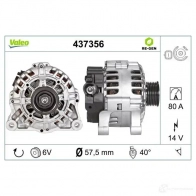 Генератор VALEO 437356 2542 396 226406 2542487 - Изображение 4
