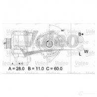 Генератор VALEO 226523 SG 9MA181 E81ADU 437477