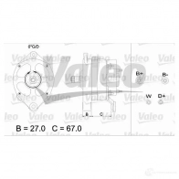 Генератор VALEO 436433 2 541147 A14N135 Ford Escort 7 (FA, ALL) Кабриолет 1.6 Zetec 16V xR3i 88 л.с. 1995 – 1996