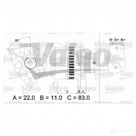 Генератор VALEO A4U7N EI Ford Orion 437049 3276424370495